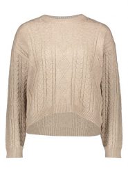 ONLY Sweter w kolorze beżowym rozmiar: S. Brązowe swetry klasyczne damskie Only, s, z materiału, bez kołnierzyka. Za 113.99 zł.