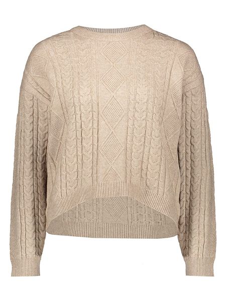 ONLY Sweter w kolorze beżowym rozmiar: S. Brązowe swetry klasyczne damskie Only, s, z materiału, bez kołnierzyka. Za 113.99 zł.