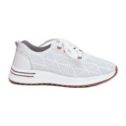 Skórzane Lekkie buty Damskie Artiker 54C1758 Białe. Białe buty sportowe na co dzień damskie bez wzorów. Za 284.11 zł.