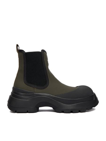 Hunter Sztyblety CEO-SX2405-1 Khaki. Brązowe botki damskie Hunter, z syntetyku, bez obcasa, na płaskiej podeszwie, bez zapięcia. Za 229.99 zł.