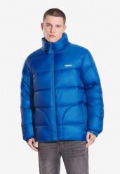 Kurtka turystyczna męska Prosto Puffer Void-9 zimowa. Niebieskie kurtki męskie Prosto., na zimę, m, z aplikacjami, z poliamidu, bez kaptura. Za 379.99 zł.