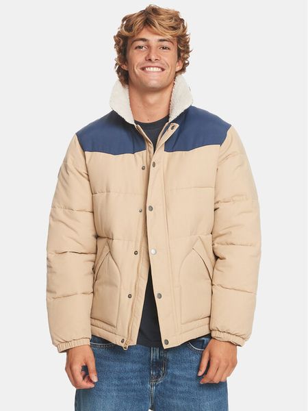 Quiksilver Kurtka puchowa The Puffer Jckt EQYJK03981 Beżowy Regular Fit. Brązowe kurtki męskie Quiksilver, m, bez wzorów, z puchu, bez kaptura. Za 399.99 zł.
