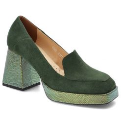 Zielone Półbuty Armodo Damskie Eleganckie Buty. Zielone półbuty damskie Armodo, z aplikacjami, ze skóry, eleganckie, bez obcasa, na obcasie. Za 349.00 zł.