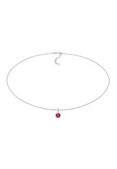 Elli Damski choker pasjans z różowym kryształem, srebro próby 925 Sterling Silver Naszyjniki 1 ct. Czerwone naszyjniki damskie Elli, na co dzień, srebrne. Za 153.99 zł.