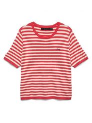Vero Moda Sweter w kolorze czerwono-białym rozmiar: L. Czerwone swetry klasyczne damskie Vero Moda, l, bez kołnierzyka. Za 84.21 zł.