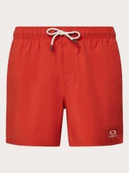 Oakley Szorty kąpielowe "Clear Lake 16 Volley" w kolorze czerwonym rozmiar: L. Czerwone szorty sportowe męskie Oakley, l, z materiału, outdoorowe. Za 132.05 zł.