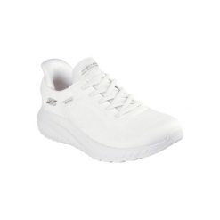 Buty sportowe Sneakersy damskie, Slip-Ins: Sport Squad Chaos - Current Muse. Białe buty sportowe na co dzień damskie Skechers, bez wzorów, z materiału, trekkingowe. Za 329.99 zł.