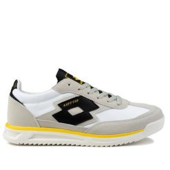 Buty męskie sneakersy sportowe Lotto ATHLEGIC. Białe buty sportowe na co dzień męskie Lotto, z materiału, bez zapięcia, trekkingowe. Za 149.00 zł.