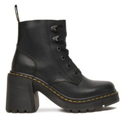 Botki Dr. Martens. Czarne botki damskie Dr. Martens, bez obcasa, na słupku, bez zapięcia. Za 789.99 zł.