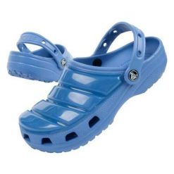 Klapki Crocs Classic 206624-434 niebieskie. Niebieskie klapki i japonki męskie z materiału. Za 255.37 zł.