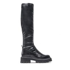 Kozaki Lasocki. Czarne kozaki damskie Lasocki, bez obcasa, na płaskiej podeszwie. Za 329.99 zł.