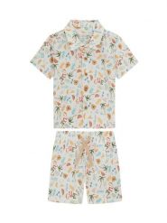 Guess Komplet koszula i szorty materiałowe I6GG09 WO730 Kremowy Regular Fit. Białe spodnie niemowlęce Guess, z aplikacjami, z bawełny. Za 194.99 zł.