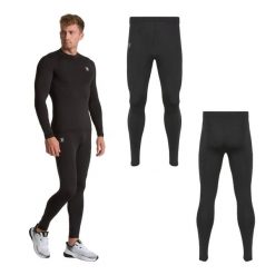 Spodnie termoaktywne OneTeam GOAL DRY PLUS BOTTOM. Czarne bielizna termoaktywna męska ONETEAM, m, bez wzorów. Za 39.99 zł.