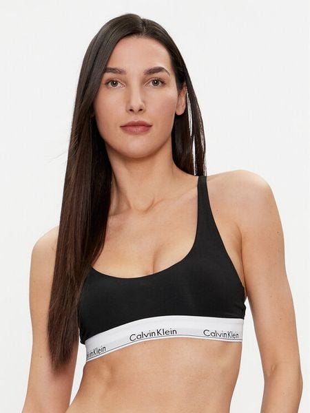 Calvin Klein Underwear Biustonosz top 000QF7586E Czarny. Czarne biustonosze Calvin Klein Underwear, xs, bez wzorów, z bawełny, bez kołnierzyka. Za 139.99 zł.