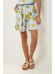 Le Monde du Lin Lniane szorty w kolorze błękitno-żółtym rozmiar: 40/42. Niebieskie szorty damskie Le Monde du Lin, bez wzorów, ze lnu, klasyczne, z standardowym stanem. Za 100.99 zł.