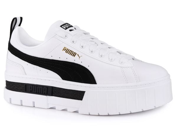 Buty damskie sneakersy sportowe Puma MAYZE LTHR. Białe buty sportowe na co dzień damskie Puma, bez wzorów, z gumy, trekkingowe. Za 198.00 zł.