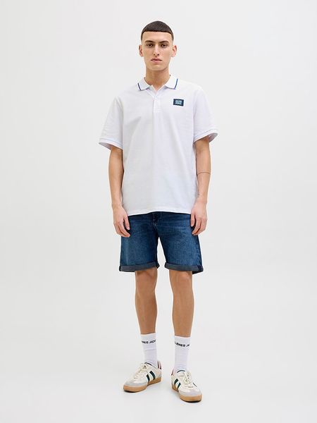 Jack & Jones Koszulka polo w kolorze białym rozmiar: L. Białe koszulki polo męskie Jack & Jones, l, bez wzorów, z bawełny, bez ramiączek. Za 61.17 zł.