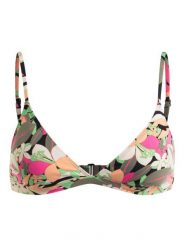 Góra od stroju kąpielowego ROXY Printed Beach Classics Tri. Czarne bikini damskie Roxy, bez wzorów. Za 48.99 zł.