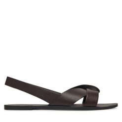 Sandały Vagabond Shoemakers. Brązowe sandały damskie Vagabond Shoemakers, bez wzorów, bez obcasa, na płaskiej podeszwie. Za 429.99 zł.