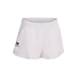 Spodenki tenis Sh Soft 500 damskie. Białe szorty damskie ARTENGO, bez wzorów, z elastanu. Za 49.99 zł.