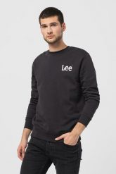 LEE WOBBLY SWS MĘSKA BLUZA LOGO WASHED BLACK L81MRYON 112321574. Czarne bluzy bez kaptura męskie Lee, l. Za 159.99 zł.