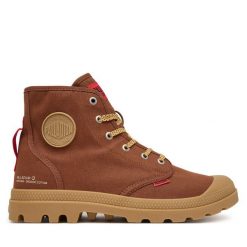 Trampki Palladium. Brązowe trampki i tenisówki męskie Palladium, bez wzorów, bez zapięcia. Za 389.99 zł.