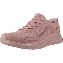 Buty SKECHERS BOBS SQUAD CHAOS Rose. Czerwone buty sportowe na co dzień damskie Skechers, bez wzorów, trekkingowe, Skechers Sport. Za 360.95 zł.