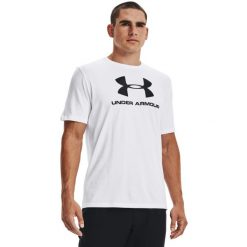 Koszulka sportowa męska Under Armour Sportstyle Logo Tee. Białe t-shirty sportowe męskie Under Armour, m, bez ramiączek. Za 109.60 zł.