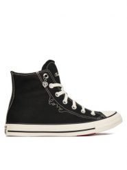 Converse Trampki Chuck Taylor All Star Hearts A19056C Czarny. Czarne trampki i tenisówki damskie Converse, bez wzorów, z materiału. Za 379.99 zł.