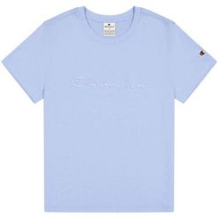 Damska Koszulka. Niebieskie t-shirty damskie CHAMPION, bez wzorów, bez kołnierzyka. Za 131.99 zł.