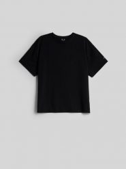 4F T-shirt loose gładki damski - czarny S. Czarne t-shirty damskie 4f, s, bez wzorów, z bawełny, bez kołnierzyka. Za 79.99 zł.