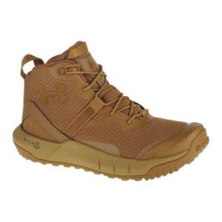 Buty Under Armour Micro G Valsetz Mid 3023741-200 brązowe. Brązowe buty sportowe na co dzień męskie z gumy, bez zapięcia. Za 701.15 zł.