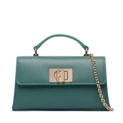 Torebka Furla. Zielone torebki wieczorowe Furla, bez wzorów, wizytowe, bez kołnierzyka, bez ramiączek. Za 1,104.00 zł.