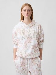 GAP Bluza w kolorze biało-jasnoróżowym rozmiar: XXL. Białe bluzy z kapturem damskie GAP, xxl. Za 159.95 zł.