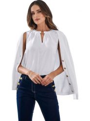 Heine Top w kolorze białym rozmiar: 36. Białe topy damskie Heine, bez wzorów, z wiskozy, bez kołnierzyka. Za 61.02 zł.