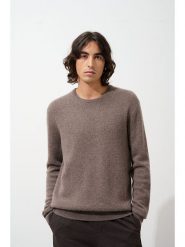 AUTHENTIC CASHMERE Kaszmirowy sweter "Victo" w kolorze brązowym rozmiar: XL. Brązowe swetry męskie AUTHENTIC CASHMERE, xl, bez wzorów, z kaszmiru, bez kołnierzyka. Za 294.28 zł.