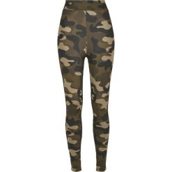 Damskie legginsy Urban Classic camo waist. Brązowe legginsy damskie Urban Classics, bez wzorów. Za 175.50 zł.