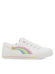 Nelli Blu Sneakersy CSS20379-26 Biały. Białe buty sportowe dziewczęce Nelli Blu, bez wzorów, z materiału, bez zapięcia. Za 89.99 zł.