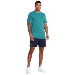 Męskie Szorty Vanish (Granatowy). Niebieskie szorty męskie Under Armour, bez wzorów, z materiału. Za 209.65 zł.