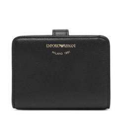 Portfel Emporio Armani. Czarne portfele damskie Emporio Armani, bez wzorów. Za 894.99 zł.