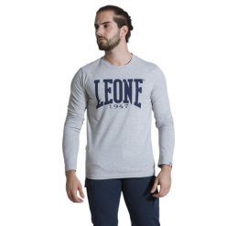 Leone 1947 Apparel Męska koszulka z długim rękawem. Szare koszulki męskie z długim rękawem LEONE 1947 APPAREL, m, z bawełny. Za 84.16 zł.