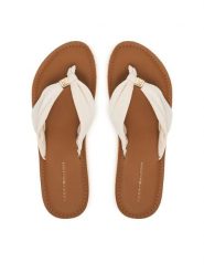 Tommy Hilfiger Japonki Th Ltr Footbed Summer Sandal FW0FW09194 Écru. Klapki damskie Tommy Hilfiger, bez wzorów, z materiału, bez obcasa. Za 229.99 zł.