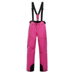 Damski kombinezon narciarski Alpine Pro Edesa 2. Czerwone kombinezony damskie Alpine Pro, na zimę, bez wzorów, sportowe, bez kołnierzyka, bez ramiączek. Za 459.65 zł.