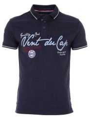 Peak Mountain Koszulka polo w kolorze granatowym rozmiar: L. Niebieskie koszulki polo męskie Peak Mountain, l, z aplikacjami, z bawełny, bez ramiączek. Za 100.99 zł.