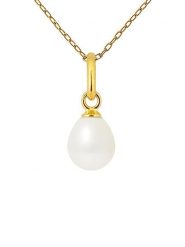 Pearline Pozłacany naszyjnik z perłą słodkowodną - dł. 42 cm rozmiar: onesize. Białe naszyjniki damskie Pearline, pozłacane. Za 304.99 zł.
