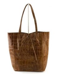 Marlon Skórzany shopper bag w kolorze karmelowym - 37 x 40 x 12 cm rozmiar: onesize. Brązowe shopper bag damskie Marlon, bez wzorów, z materiału, na ramię, bez dodatków. Za 245.38 zł.