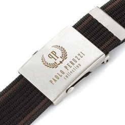 Pasek męski parciany 125 cm do spodni paolo peruzzi pw-04-125. Brązowe paski męskie bez wzorów, vintage. Za 34.00 zł.