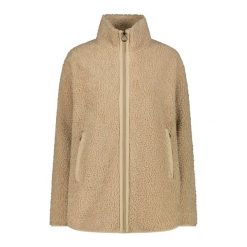 Bluza polarowa damska CMP 35P3846 Long Teddy Highloft. Brązowe bluzy bez kaptura damskie CMP, z polaru. Za 349.99 zł.