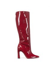 Nine West Kozaki SJ3645-1 Czerwony. Czerwone kozaki damskie Nine West, z materiału, bez obcasa, na słupku. Za 319.99 zł.