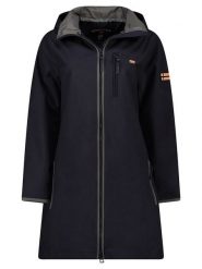 Geographical Norway Parka "Bady" w kolorze granatowym rozmiar: S. Niebieskie parki damskie Geographical Norway, s, z aplikacjami. Za 187.07 zł.